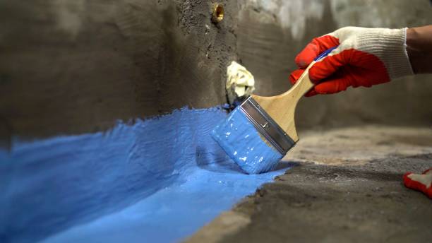 Commercial Waterproofing project at a Silver Lake, NC business property by SJ Waterproofing Pros